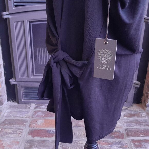 Vince Camuto Black Tie Blouse/Tunic NWT - Picture 2 of 5